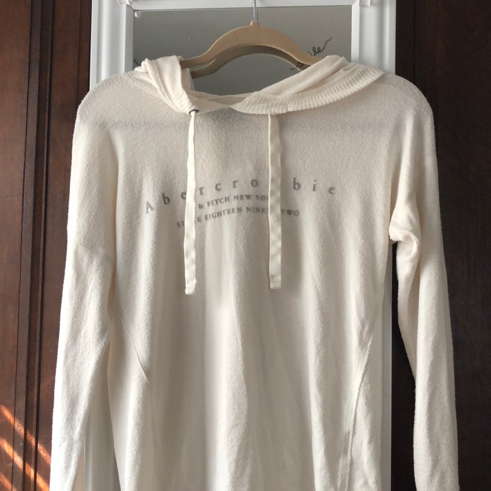 Abercrombie & Fitch Soft White Hoodie